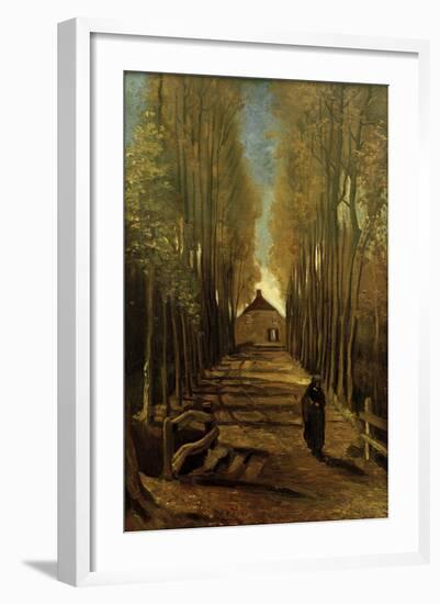 Poplar Avenue in Autumn, October 1884-Vincent van Gogh-Framed Giclee Print