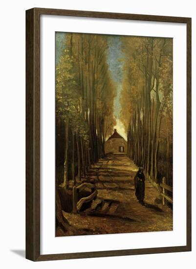 Poplar Avenue in Autumn, October 1884-Vincent van Gogh-Framed Giclee Print