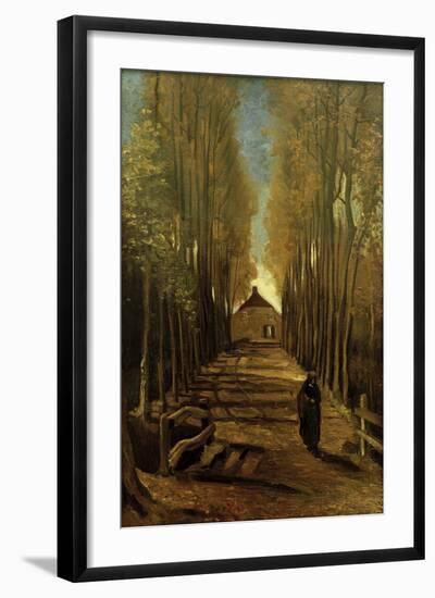 Poplar Avenue in Autumn, October 1884-Vincent van Gogh-Framed Giclee Print