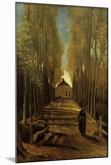 Poplar Avenue in Autumn, October 1884-Vincent van Gogh-Mounted Giclee Print