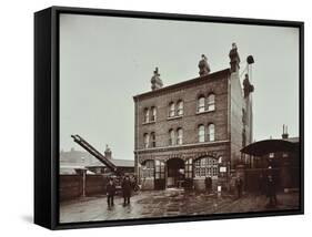 Poplar Fire Station, No 75 West India Dock Road, Poplar, London, 1905-null-Framed Stretched Canvas