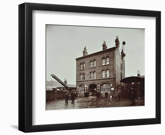 Poplar Fire Station, No 75 West India Dock Road, Poplar, London, 1905-null-Framed Photographic Print