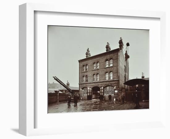 Poplar Fire Station, No 75 West India Dock Road, Poplar, London, 1905-null-Framed Photographic Print