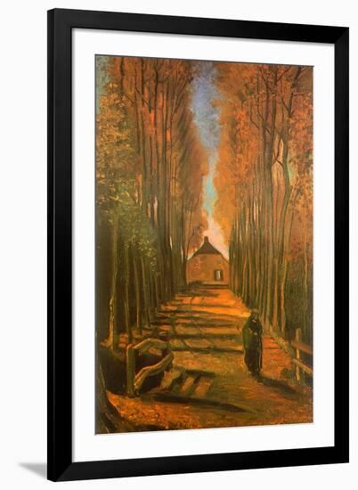 Poplar-Lined Path, 1884-Vincent van Gogh-Framed Giclee Print