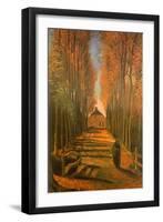 Poplar-Lined Path, 1884-Vincent van Gogh-Framed Giclee Print