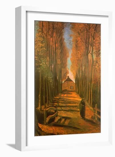 Poplar-Lined Path, 1884-Vincent van Gogh-Framed Giclee Print