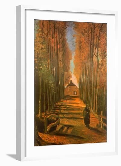 Poplar-Lined Path, 1884-Vincent van Gogh-Framed Giclee Print