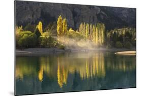 Poplar trees in autumnal colours, San Carlos de Bariloche, Patagonia, Argentina-Ed Rhodes-Mounted Photographic Print