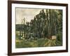 Poplars, 1879-1880-Paul Cézanne-Framed Giclee Print