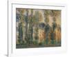 Poplars at Giverny, Sunrise, 1888-Claude Monet-Framed Giclee Print