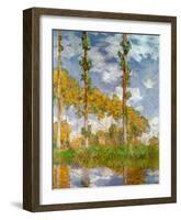 Poplars at Giverny-Claude Monet-Framed Art Print