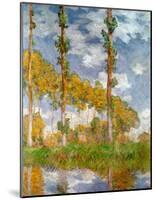 Poplars at Giverny-Claude Monet-Mounted Art Print