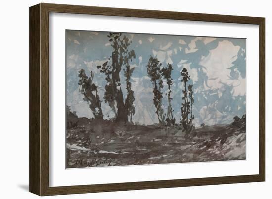 Poplars, c1839-1916, (1924)-Henri-Joseph Harpignies-Framed Giclee Print