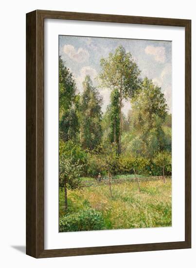 Poplars, Eragny-Camille Pissarro-Framed Art Print