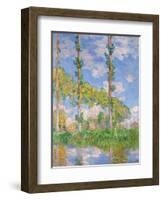 Poplars in the Sun, 1891-Claude Monet-Framed Giclee Print