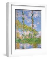 Poplars in the Sun, 1891-Claude Monet-Framed Giclee Print