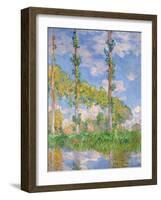 Poplars in the Sun, 1891-Claude Monet-Framed Giclee Print