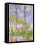 Poplars In The Sun-Claude Monet-Framed Stretched Canvas