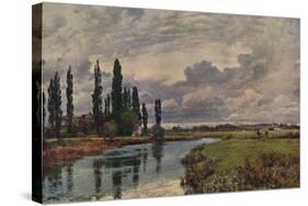 Poplars in the Thames Valley, c19th century, (1938)-Alfred William Parsons-Stretched Canvas