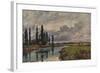 Poplars in the Thames Valley, c19th century, (1938)-Alfred William Parsons-Framed Giclee Print