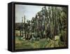 Poplars - Oil on Canvas, 1879-1882-Paul Cezanne-Framed Stretched Canvas