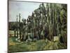 Poplars - Oil on Canvas, 1879-1882-Paul Cezanne-Mounted Giclee Print