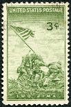 USA 1945 Shows Marines Raising Flag Mount Suribachi, Iwo Jima-popovaphoto-Photographic Print