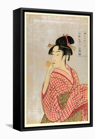 Poppen O Fuku Musume-Kitagawa Utamaro-Framed Stretched Canvas