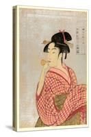 Poppen O Fuku Musume-Kitagawa Utamaro-Stretched Canvas