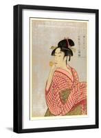 Poppen O Fuku Musume-Kitagawa Utamaro-Framed Giclee Print