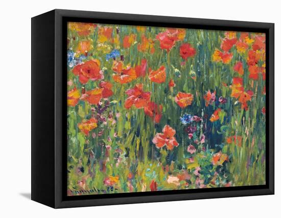 Poppies, 1888-Robert William Vonnoh-Framed Stretched Canvas