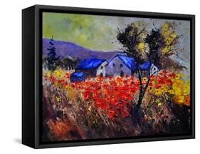 Poppies 454110-Pol Ledent-Framed Stretched Canvas