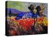 Poppies 454110-Pol Ledent-Stretched Canvas