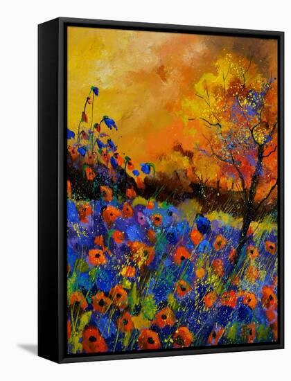 Poppies 675140-Pol Ledent-Framed Stretched Canvas