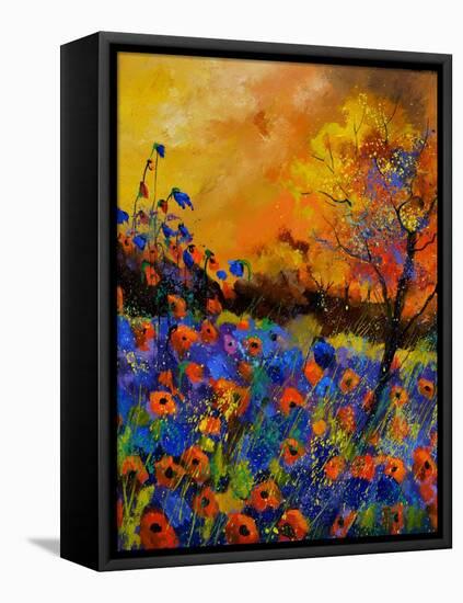 Poppies 675140-Pol Ledent-Framed Stretched Canvas