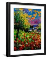 Poppies And Daisies 560110-Pol Ledent-Framed Art Print