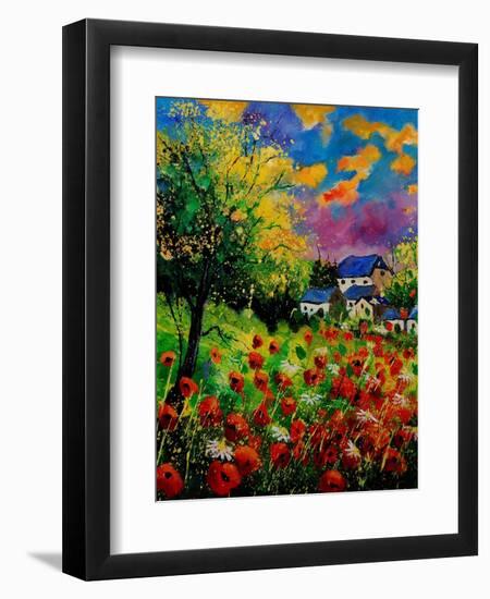 Poppies And Daisies 560110-Pol Ledent-Framed Art Print