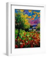 Poppies And Daisies 560110-Pol Ledent-Framed Art Print