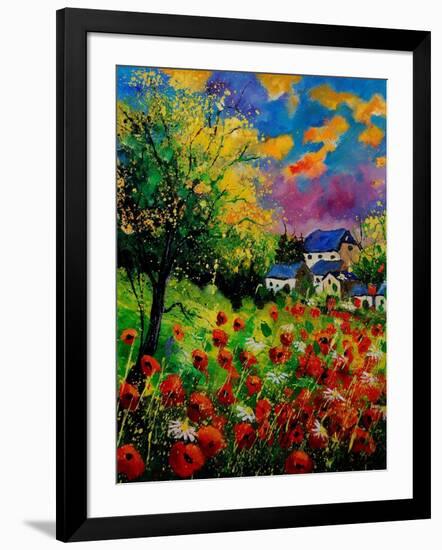 Poppies And Daisies 560110-Pol Ledent-Framed Art Print