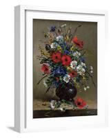 Poppies and Daisies-Eugene Henri Cauchois-Framed Giclee Print