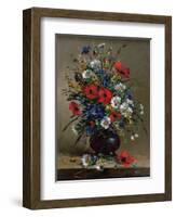 Poppies and Daisies-Eugene Henri Cauchois-Framed Giclee Print