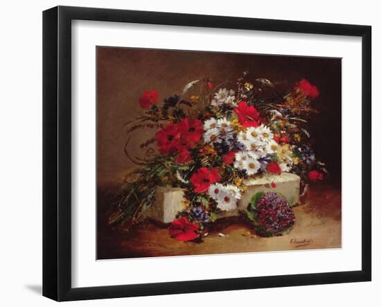 Poppies and Daisies-Eugene Henri Cauchois-Framed Giclee Print