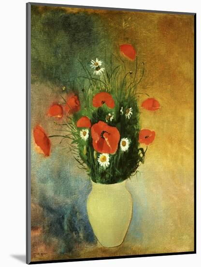 Poppies and Daisies-Odilon Redon-Mounted Giclee Print