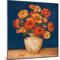 Poppies and Indigo I-Pamela Gladding-Mounted Art Print