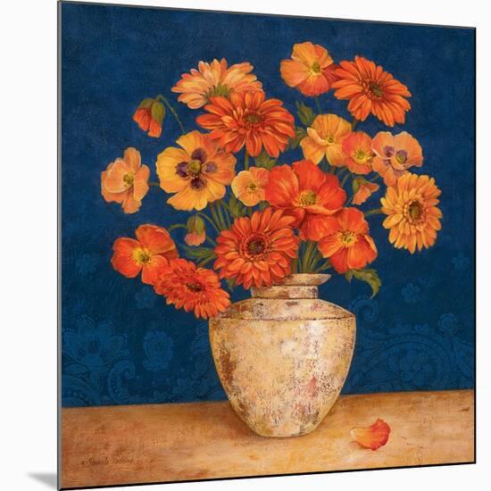 Poppies and Indigo II-Pamela Gladding-Mounted Art Print