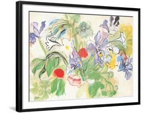 Poppies and Iris-Raoul Dufy-Framed Art Print