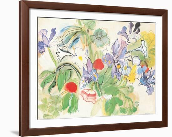 Poppies and Iris-Raoul Dufy-Framed Art Print