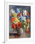 Poppies and Irises, 1991 (Oil on Canvas)-Anthea Durose-Framed Giclee Print