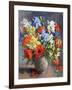 Poppies and Irises, 1991 (Oil on Canvas)-Anthea Durose-Framed Giclee Print