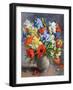 Poppies and Irises, 1991 (Oil on Canvas)-Anthea Durose-Framed Giclee Print
